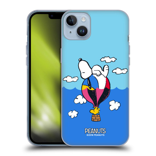 Peanuts Halfs And Laughs Snoopy & Woodstock Balloon Soft Gel Case for Apple iPhone 14 Plus