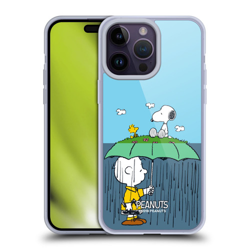 Peanuts Halfs And Laughs Charlie, Snoppy & Woodstock Soft Gel Case for Apple iPhone 14 Pro Max