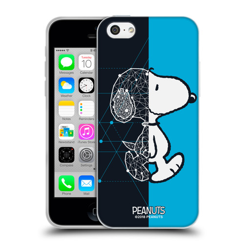 Peanuts Halfs And Laughs Snoopy Geometric Soft Gel Case for Apple iPhone 5c