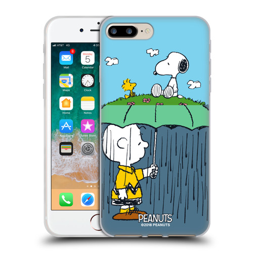 Peanuts Halfs And Laughs Charlie, Snoppy & Woodstock Soft Gel Case for Apple iPhone 7 Plus / iPhone 8 Plus & MagSafe