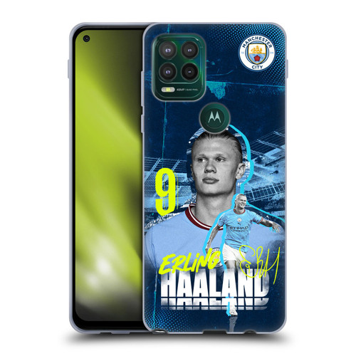 Manchester City Man City FC 2022/23 First Team Erling Haaland Soft Gel Case for Motorola Moto G Stylus 5G 2021