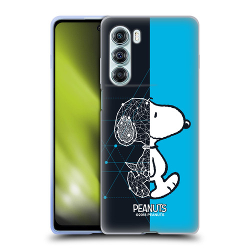 Peanuts Halfs And Laughs Snoopy Geometric Soft Gel Case for Motorola Edge S30 / Moto G200 5G