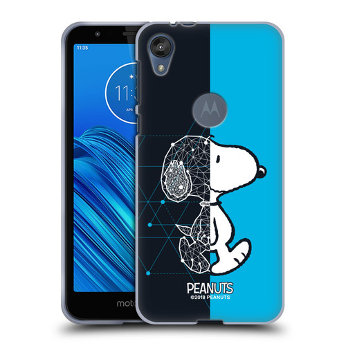 Peanuts Halfs And Laughs Snoopy Geometric Soft Gel Case for Motorola Moto E6