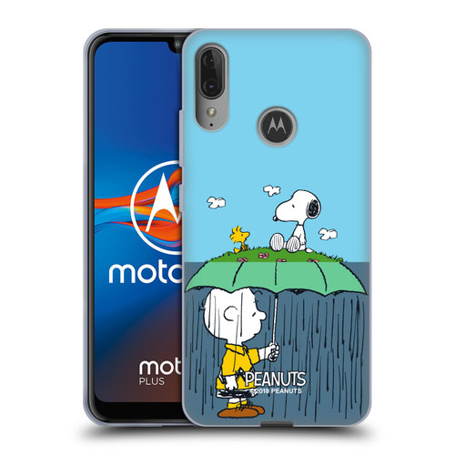 Peanuts Halfs And Laughs Charlie, Snoppy & Woodstock Soft Gel Case for Motorola Moto E6 Plus