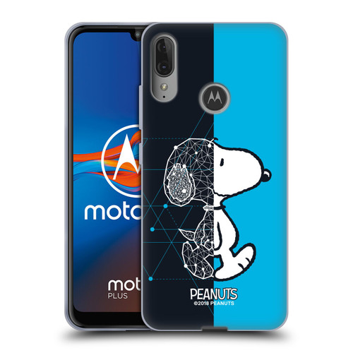 Peanuts Halfs And Laughs Snoopy Geometric Soft Gel Case for Motorola Moto E6 Plus