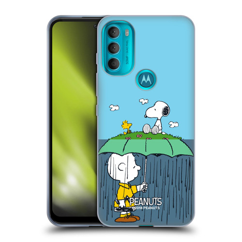 Peanuts Halfs And Laughs Charlie, Snoppy & Woodstock Soft Gel Case for Motorola Moto G71 5G