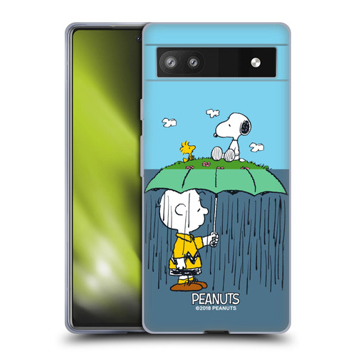 Peanuts Halfs And Laughs Charlie, Snoppy & Woodstock Soft Gel Case for Google Pixel 6a
