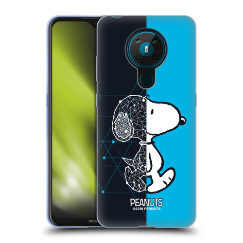 Peanuts Halfs And Laughs Snoopy Geometric Soft Gel Case for Nokia 5.3