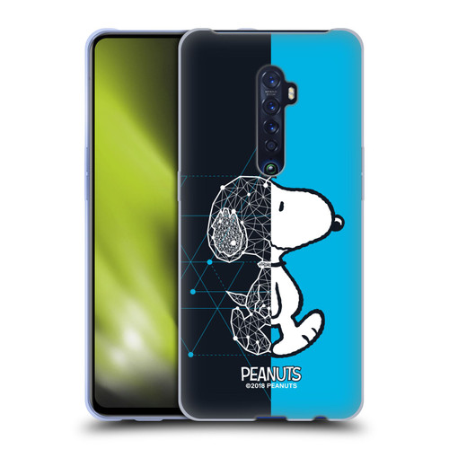 Peanuts Halfs And Laughs Snoopy Geometric Soft Gel Case for OPPO Reno 2