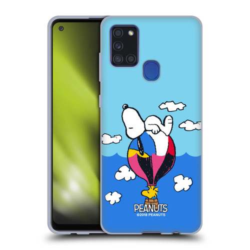 Peanuts Halfs And Laughs Snoopy & Woodstock Balloon Soft Gel Case for Samsung Galaxy A21s (2020)