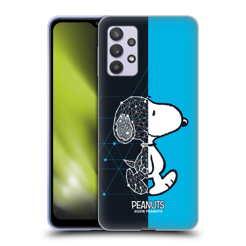 Peanuts Halfs And Laughs Snoopy Geometric Soft Gel Case for Samsung Galaxy A32 5G / M32 5G (2021)