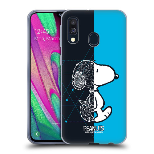 Peanuts Halfs And Laughs Snoopy Geometric Soft Gel Case for Samsung Galaxy A40 (2019)