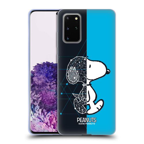 Peanuts Halfs And Laughs Snoopy Geometric Soft Gel Case for Samsung Galaxy S20+ / S20+ 5G