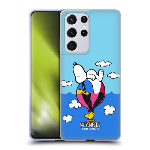 Peanuts Halfs And Laughs Snoopy & Woodstock Balloon Soft Gel Case for Samsung Galaxy S21 Ultra 5G