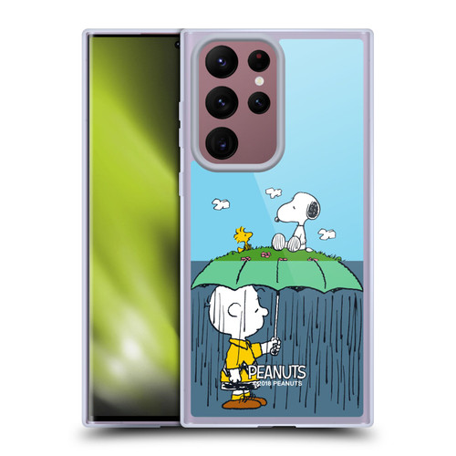 Peanuts Halfs And Laughs Charlie, Snoppy & Woodstock Soft Gel Case for Samsung Galaxy S22 Ultra 5G