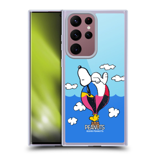 Peanuts Halfs And Laughs Snoopy & Woodstock Balloon Soft Gel Case for Samsung Galaxy S22 Ultra 5G