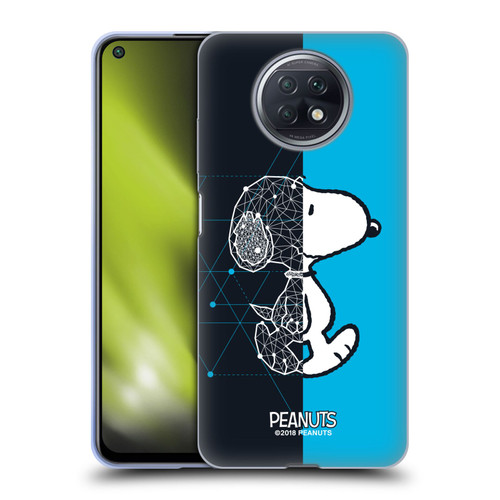 Peanuts Halfs And Laughs Snoopy Geometric Soft Gel Case for Xiaomi Redmi Note 9T 5G