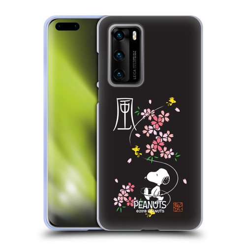 Peanuts Oriental Snoopy Cherry Blossoms Soft Gel Case for Huawei P40 5G