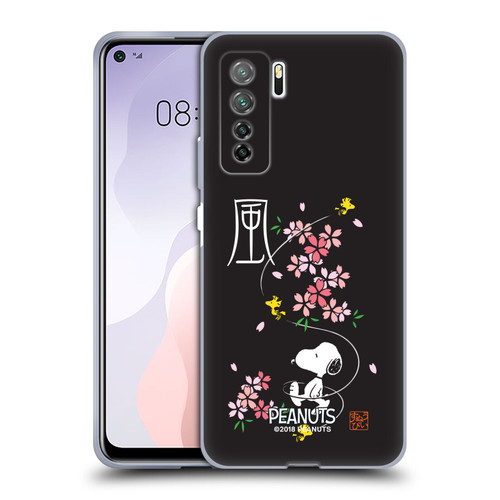 Peanuts Oriental Snoopy Cherry Blossoms Soft Gel Case for Huawei Nova 7 SE/P40 Lite 5G