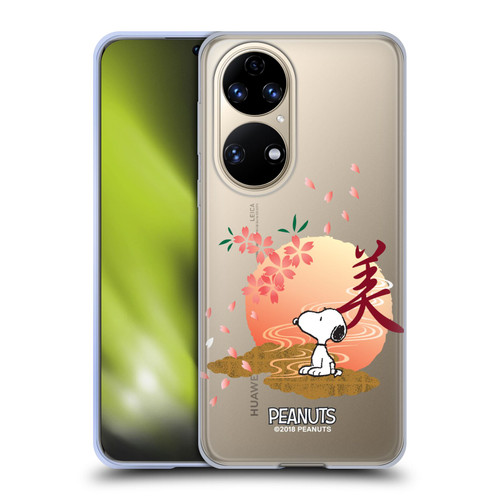 Peanuts Oriental Snoopy Sakura Soft Gel Case for Huawei P50