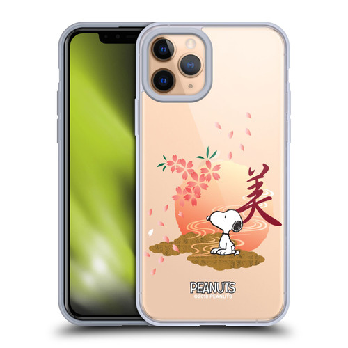 Peanuts Oriental Snoopy Sakura Soft Gel Case for Apple iPhone 11 Pro