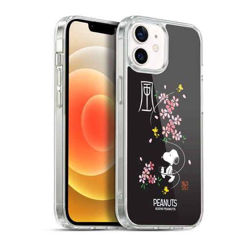 Peanuts Oriental Snoopy Cherry Blossoms Soft Gel Case for Apple iPhone 12 / iPhone 12 Pro & MagSafe
