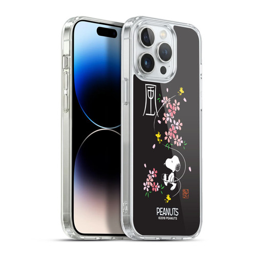 Peanuts Oriental Snoopy Cherry Blossoms Soft Gel Case for Apple iPhone 13 Pro Max & MagSafe