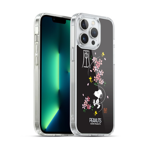 Peanuts Oriental Snoopy Cherry Blossoms Soft Gel Case for Apple iPhone 13 Pro Max & MagSafe