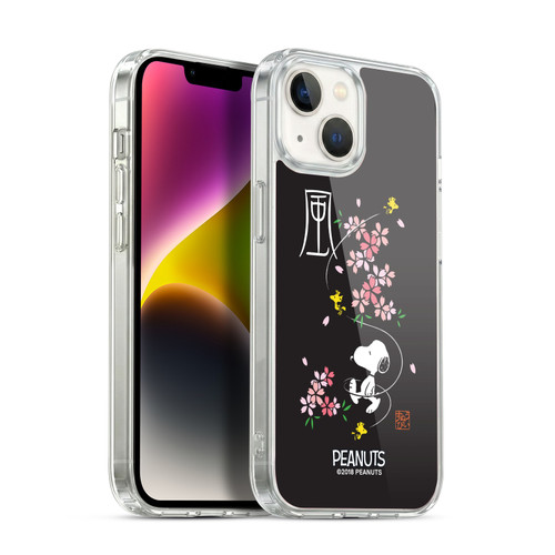 Peanuts Oriental Snoopy Cherry Blossoms Soft Gel Case for Apple iPhone 14