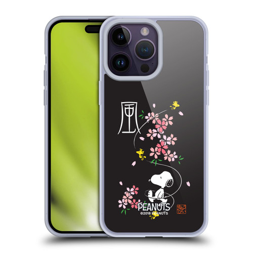 Peanuts Oriental Snoopy Cherry Blossoms Soft Gel Case for Apple iPhone 14 Pro Max & MagSafe