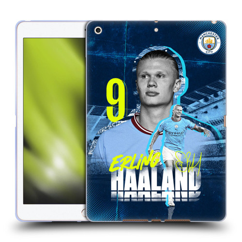 Manchester City Man City FC 2022/23 First Team Erling Haaland Soft Gel Case for Apple iPad 10.2 2019/2020/2021