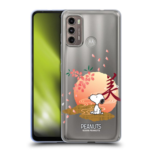 Peanuts Oriental Snoopy Sakura Soft Gel Case for Motorola Moto G60 / Moto G40 Fusion