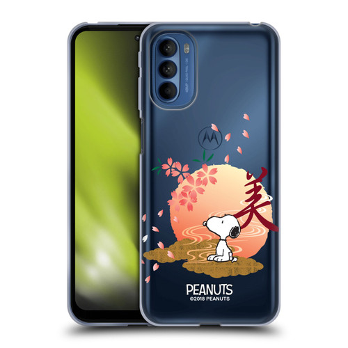 Peanuts Oriental Snoopy Sakura Soft Gel Case for Motorola Moto G41
