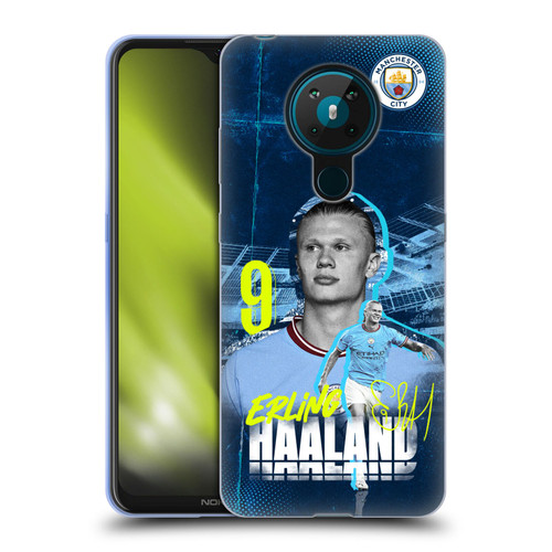 Manchester City Man City FC 2022/23 First Team Erling Haaland Soft Gel Case for Nokia 5.3