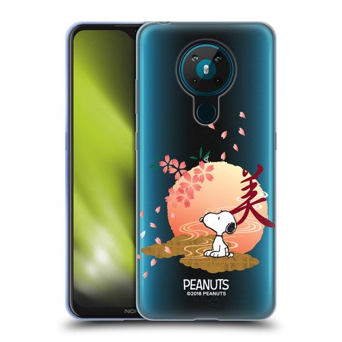 Peanuts Oriental Snoopy Sakura Soft Gel Case for Nokia 5.3
