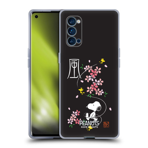 Peanuts Oriental Snoopy Cherry Blossoms Soft Gel Case for OPPO Reno 4 Pro 5G