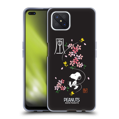 Peanuts Oriental Snoopy Cherry Blossoms Soft Gel Case for OPPO Reno4 Z 5G