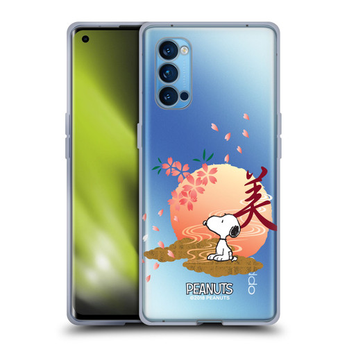 Peanuts Oriental Snoopy Sakura Soft Gel Case for OPPO Reno 4 Pro 5G