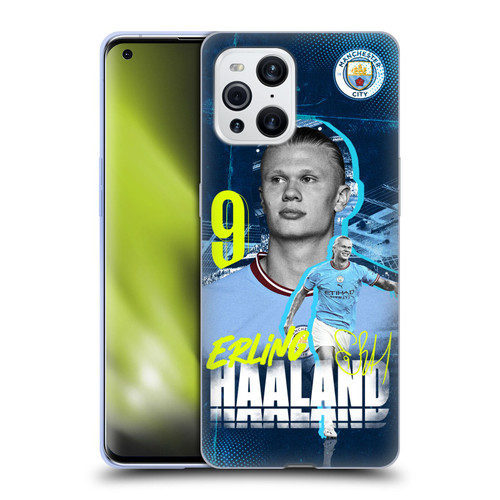 Manchester City Man City FC 2022/23 First Team Erling Haaland Soft Gel Case for OPPO Find X3 / Pro