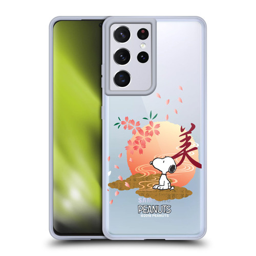 Peanuts Oriental Snoopy Sakura Soft Gel Case for Samsung Galaxy S21 Ultra 5G