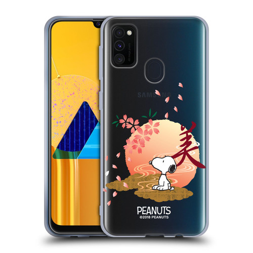 Peanuts Oriental Snoopy Sakura Soft Gel Case for Samsung Galaxy M30s (2019)/M21 (2020)