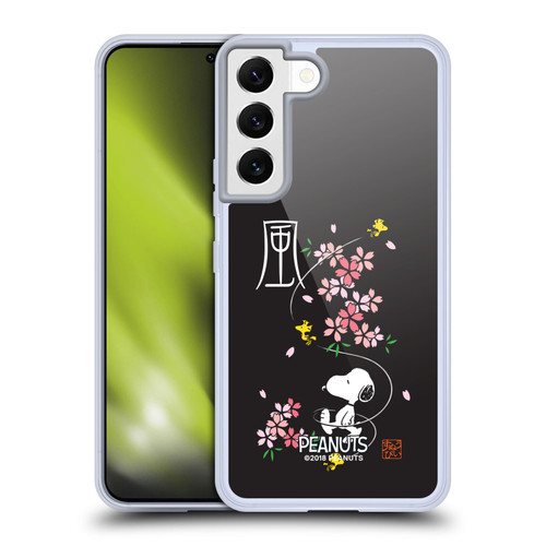 Peanuts Oriental Snoopy Cherry Blossoms Soft Gel Case for Samsung Galaxy S22 5G