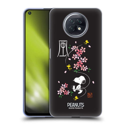 Peanuts Oriental Snoopy Cherry Blossoms Soft Gel Case for Xiaomi Redmi Note 9T 5G