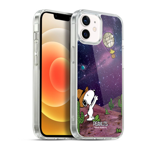 Peanuts Snoopy Space Cowboy Nebula Balloon Woodstock Soft Gel Case for Apple iPhone 12 / iPhone 12 Pro & MagSafe