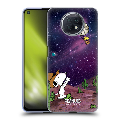Peanuts Snoopy Space Cowboy Nebula Balloon Woodstock Soft Gel Case for Xiaomi Redmi Note 9T 5G