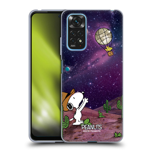 Peanuts Snoopy Space Cowboy Nebula Balloon Woodstock Soft Gel Case for Xiaomi Redmi Note 11 / Redmi Note 11S