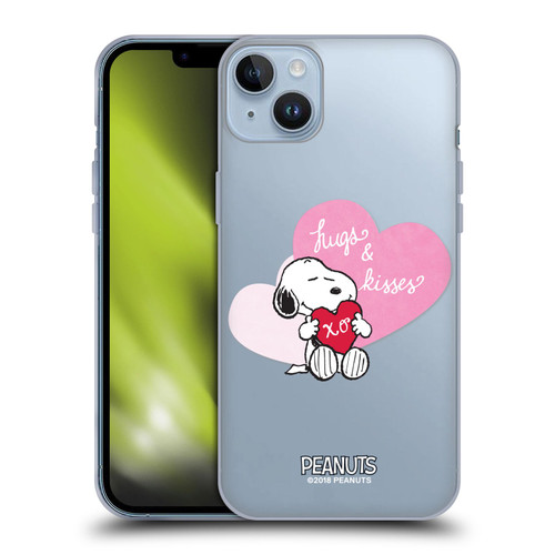 Peanuts Sealed With A Kiss Snoopy Hugs And Kisses Soft Gel Case for Apple iPhone 14 Plus