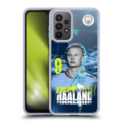 Manchester City Man City FC 2022/23 First Team Erling Haaland Soft Gel Case for Samsung Galaxy A23 / 5G (2022)