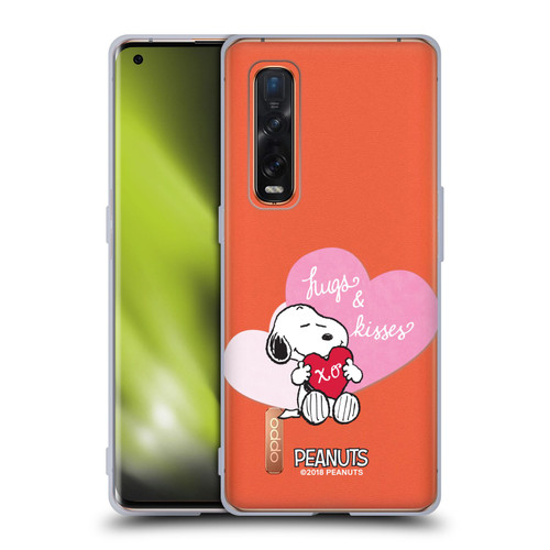 Peanuts Sealed With A Kiss Snoopy Hugs And Kisses Soft Gel Case for OPPO Find X2 Pro 5G