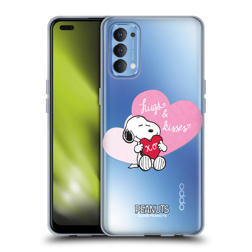 Peanuts Sealed With A Kiss Snoopy Hugs And Kisses Soft Gel Case for OPPO Reno 4 5G